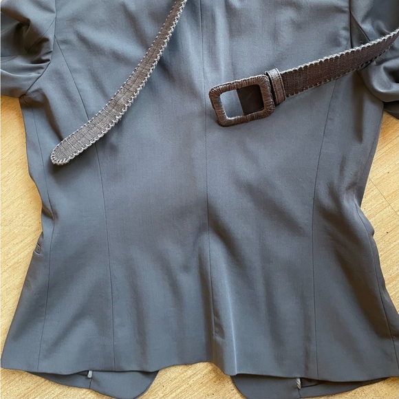 classic TAHARI blazer jacket with belt, mint, sz 12 - Picture 8 of 8